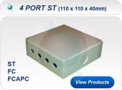 4 Port ST Simplex Screw Lid Wall Box